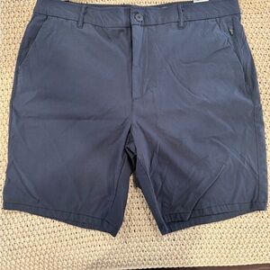 DKNY Dark Blue Flat Front Shorts